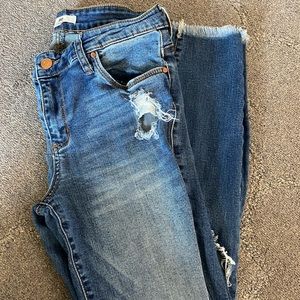 Distressed jeans